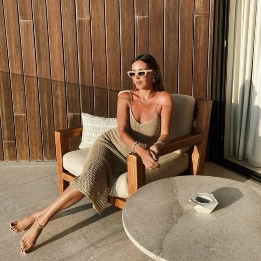 Line & Dot Crochet Dress